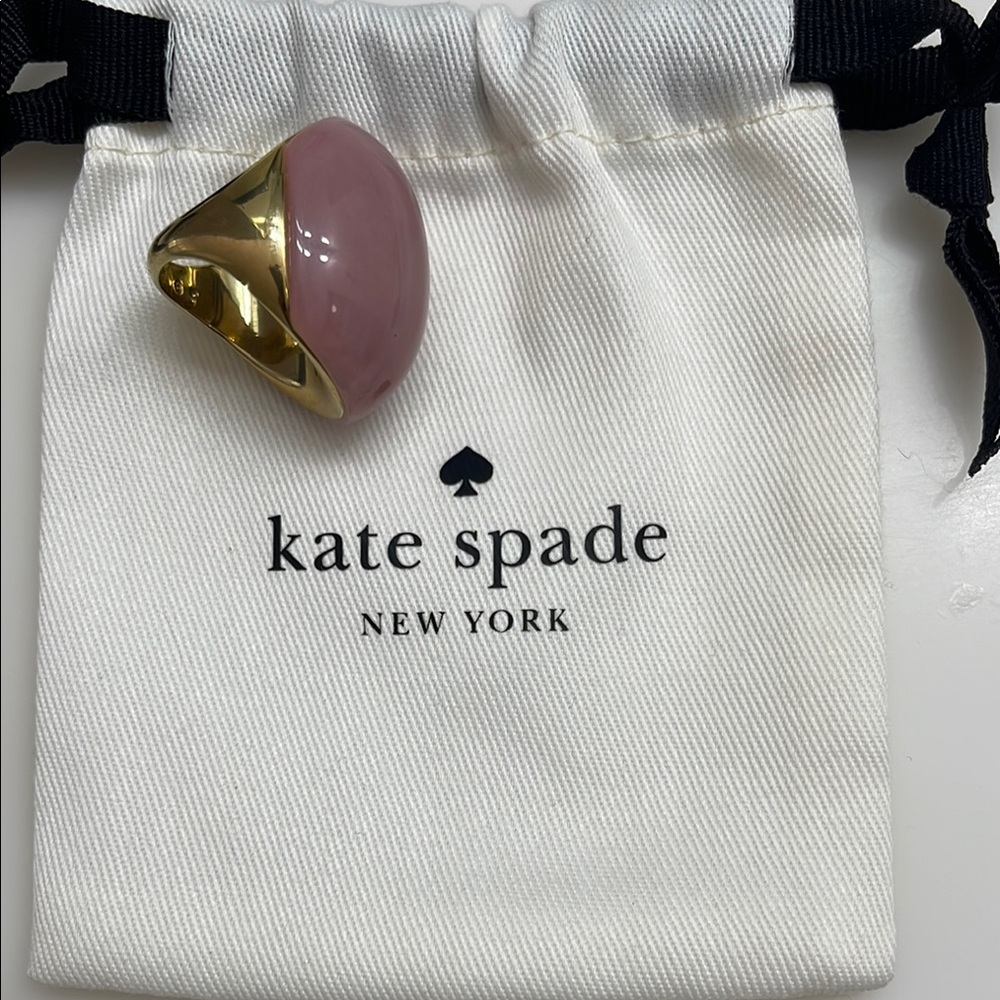 Beautiful Kate Spade Pink and Gold Statement Ring - Picture 2 of 4